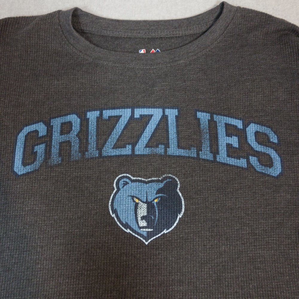 Memphis Grizzlies Grey Thermal Long Sleeve T-Shirt - Picture 4 of 9